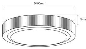 Plafonieră LED MIRI LED/34W/230V d. 49 cm
