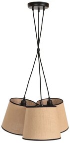 Lustră pe cablu Duolla ROSSA 3xE27/15W/230V d. 45 cm maro/negru