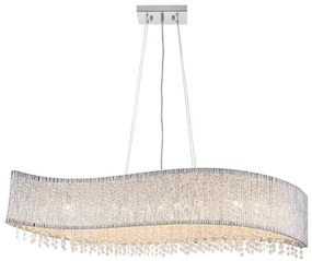 Endon 81979 - Lustră cu cristale GALINA 8xG9/25W/230V, crom lucios, suspendată pe cablu
