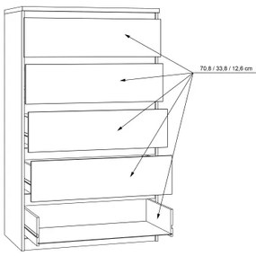 Comodă cu sertare MAO, stejar Artisan