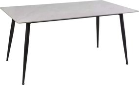 Masa RION, gri cu efect de marmura, ceramica/metal, 130x70x76 cm