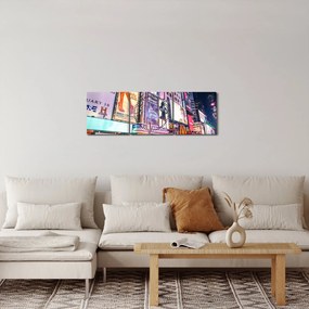 Tablou - New York Theather District (cu ceas) (90x30 cm)