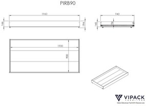 PINO Pat copii supraetajat (h140cm) cu 2 sertare.