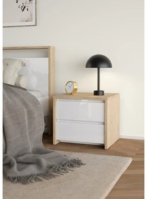Noptieră albă-în culoare naturală Next – Tvilum