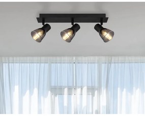 Plafoniera cu 3 spoturi directionabile design modern CLAUDE negru