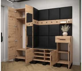 Set mobilier pentru hol Amanda 13 (Stejar artisan + roz). 1085966