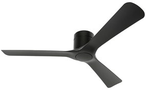 HOMCOM Ventilator de Tavan Reversibil, Ventilator Exterior sau Interior, cu Montare pe 3 Lame cu Telecomandă, Ф132x21 cm, Negru | Aosom Romania