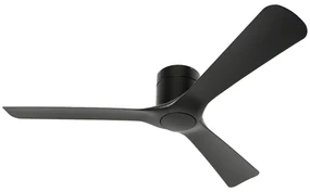 HOMCOM Ventilator de Tavan Reversibil, Ventilator Exterior sau Interior, cu Montare pe 3 Lame cu Telecomandă, Ф132x21 cm, Negru | Aosom Romania