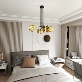 Lustră pe cablu MOTIF 4xE27/15W/230V auriu