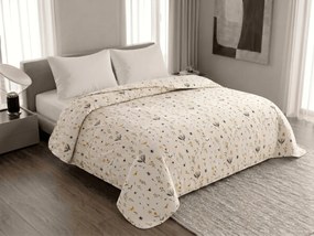 Cuvertura de pat INSECTA, crem Dimensiune: 170 x 210 cm
