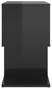 Noptiere, 2 buc., negru extralucios, 50x30x51,5 cm, PAL 2, negru foarte lucios