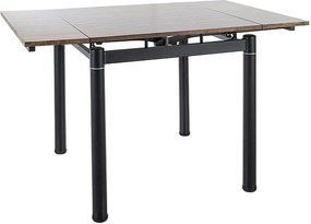 Masa extensibila GD082, nuc vintage/negru mat, 80/131x80x75 cm