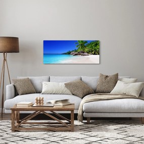 Tablou cu plaja pe insula Praslin (120x50 cm)
