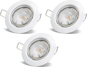 Aigostar - Set 3x spot LED încastrat 1xGU10/4,5W/230V 6500K alb