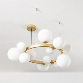 Lustră LED pe cablu Brilagi MILLA 15xG9/3W/230V auriu/alb