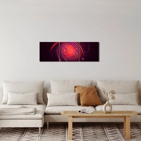 Tabloul modern cu abstacțiune (cu ceas) (90x30 cm)