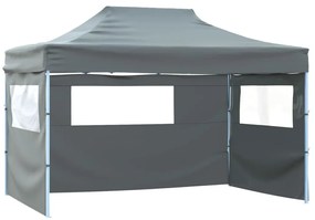 vidaXL Cort de petrecere pliabil cu 3 pereți, antracit, 3 x 4 m, oțel
