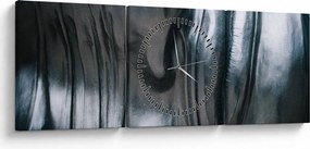 Tablou - Fața din oțel (cu ceas) (90x30 cm)