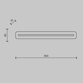 Aplica LED design modern luxuriant Albatre L-80cm