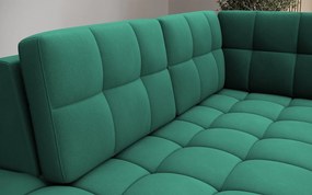 Coltar extensibil stanga 5 locuri ELTAP, LT-35LU, Blewett, 299x198x82 cm, lemn/poliester, verde inchis