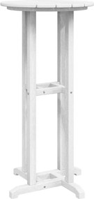 vidaXL Masă de bar Alb 55 x 55 x 107 cm Polietilenă