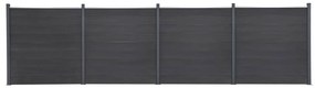 vidaXL Set panouri pentru gard, gri, 699x186 cm, WPC