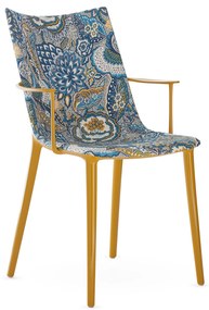 Scaun HHH tapitat stofa, varianta multipla - Kartell Culoare: Muștar / Cerneală