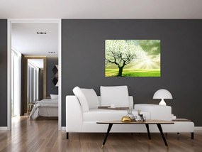 Tablou cu copaci pe luncă (90x60 cm)