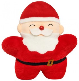 Perna decorativa din catifea SANTA CLAUS, rosie