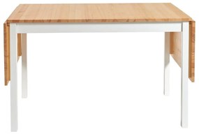Masă dining extensibilă din lemn de pin cu structură albă Bonami Essentials Brisbane, 120 (200) x 70 cm