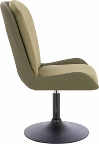 HR690N Scaun Velvet&amp;soft Piele Pu Măsline/Khaki Bază Neagră