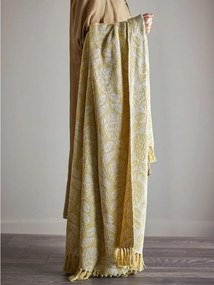 Pătură galbenă din amestec de bumbac 130x155 cm Pratello – Bloomingville