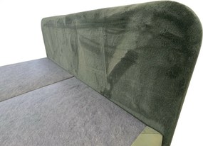 Pat tapițat boxspring FORENA 160x200 cm verde inchis Saltea: Saltea cu arcuri Bonell