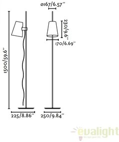 Lampadar / Lampa de podea moderna LUPE 29998