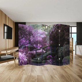Paravan - Copaci violeți (210x170 cm)