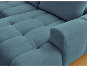 Colțar albastru extensibil/cu spațiu de depozitare (cu colț pe partea stângă/în formă de "U") Fuji – Bobochic Paris