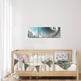Tablou - Spirale texturate (cu ceas) (90x30 cm)