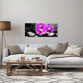 Tablou - Orhidee violet (120x50 cm)