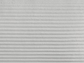 Canapea gri deschis extensibilă cu tapițerie din catifea reiată 257 cm Lucien – Bobochic Paris