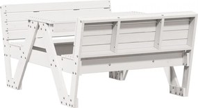 vidaXL Masă de picnic pentru copii alb 88x122x58 cm, lemn masiv de pin