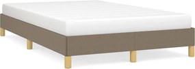 vidaXL Cadru de pat fără saltea Taupe 120x190 cm țesătură