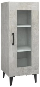 812406 vidaXL Servantă, gri beton, 34,5x34x90 cm, lemn compozit