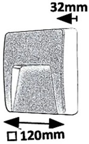 Aplică LED de exterior Rabalux 8894 TRENTO LED/3W/230V IP65