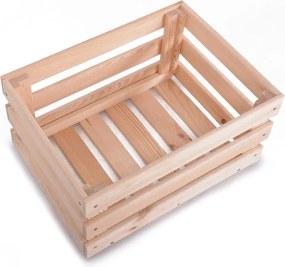 Cutie de depozitare în culoare naturală din lemn 42x29x22 cm Apple Box – Rojaplast