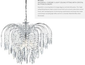 Lustra cristal suspendata design elegant Waterfall 5L 4175-5 SRT