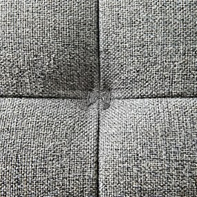 HOMCOM Fotoliu Tapițat din Material Textil cu Pernițe Umplute, Canapea Modernă cu Picioare din Oțel, 76x68x80 cm, Gri