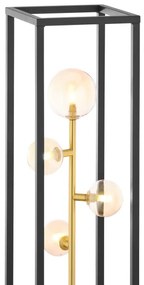 Jupiter 1911 - Lampadar NEPTUN 4xG9/14W/230V auriu/negru/bej fumuriu