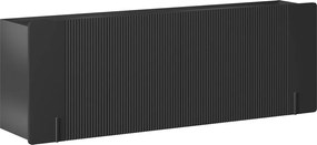 Comodă suspendată cu patru uși Malmi 200 cm - negru mat / negru