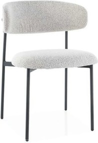Scaun ELTON, bej/negru, stofa/metal, 56x46x80 cm