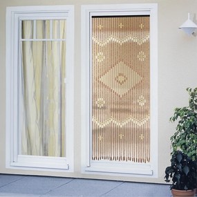 Draperie în culoare naturală din bambus 90x200 cm cu prindere la ușă Rhombus – Maximex